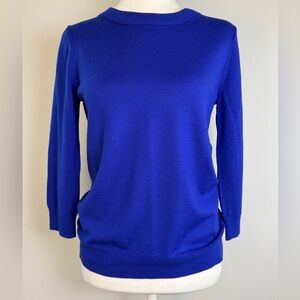 J Crew Womens Crew Neck Lightweight Merino Wool Sweater Size Small EUC